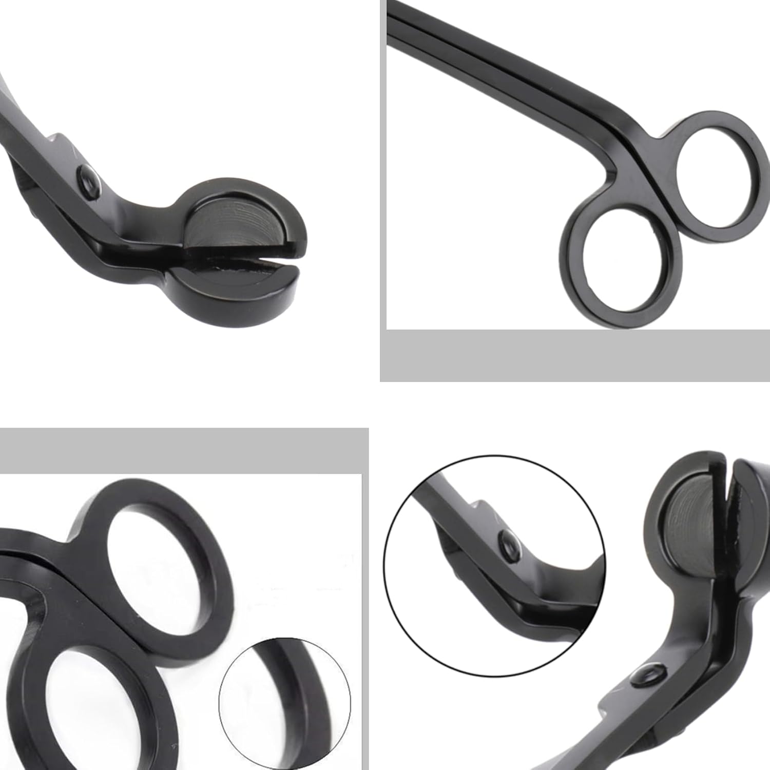 4 Pack Matte Black Candle Wick Trimmer Set