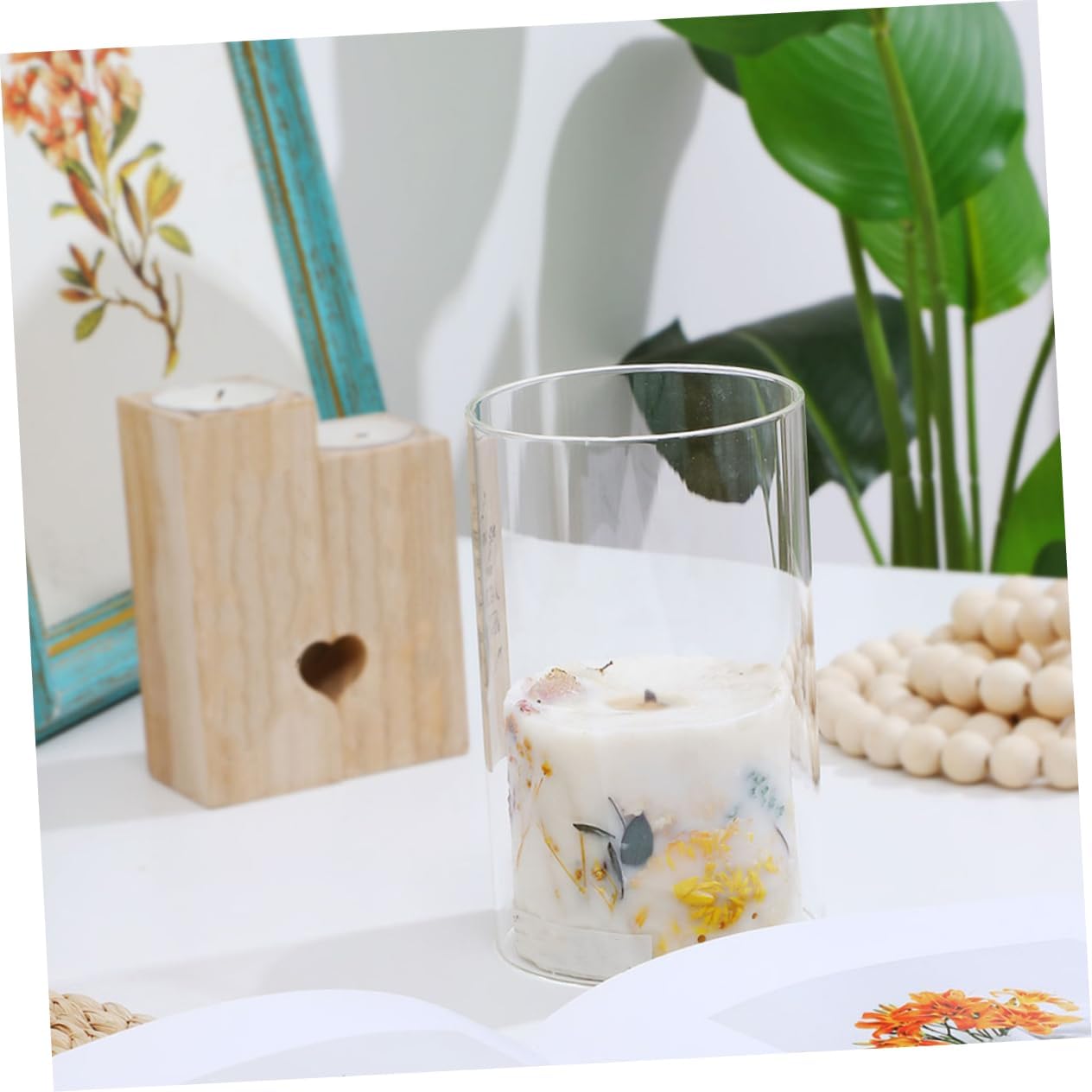 PRETYZOOM Hurricane Glass Cylinder Candle Holder for Pillar Candles