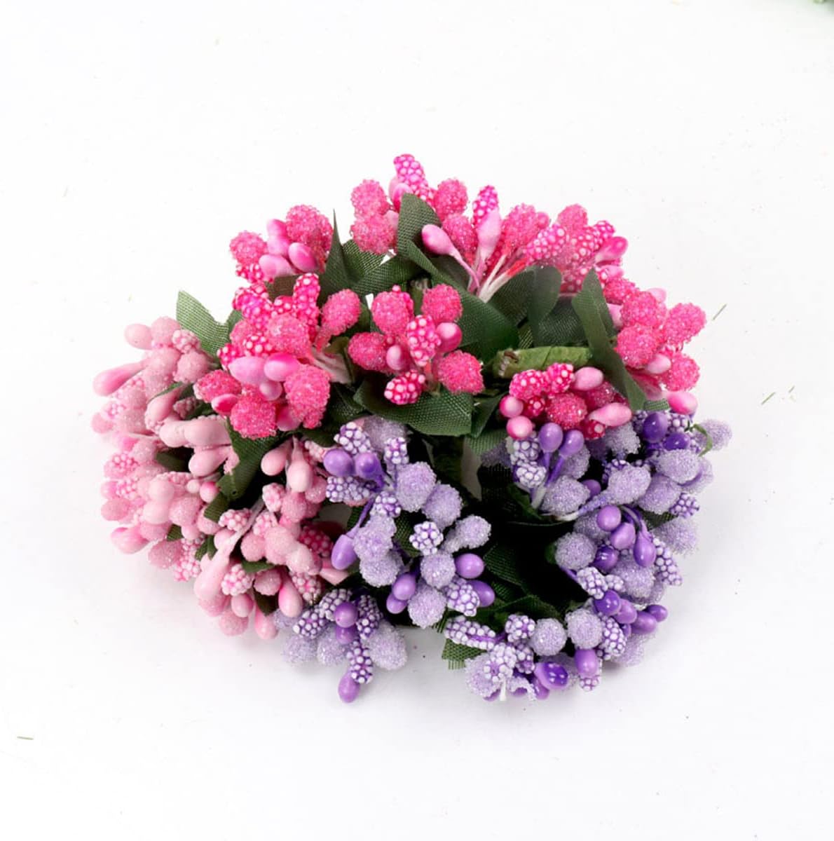 QueenBox 12 Pcs Artificial Pearl Berry Flowers for Decor