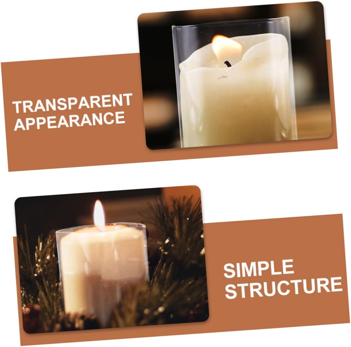 Clear Candle Holder Sleeve for Home Decor and Events