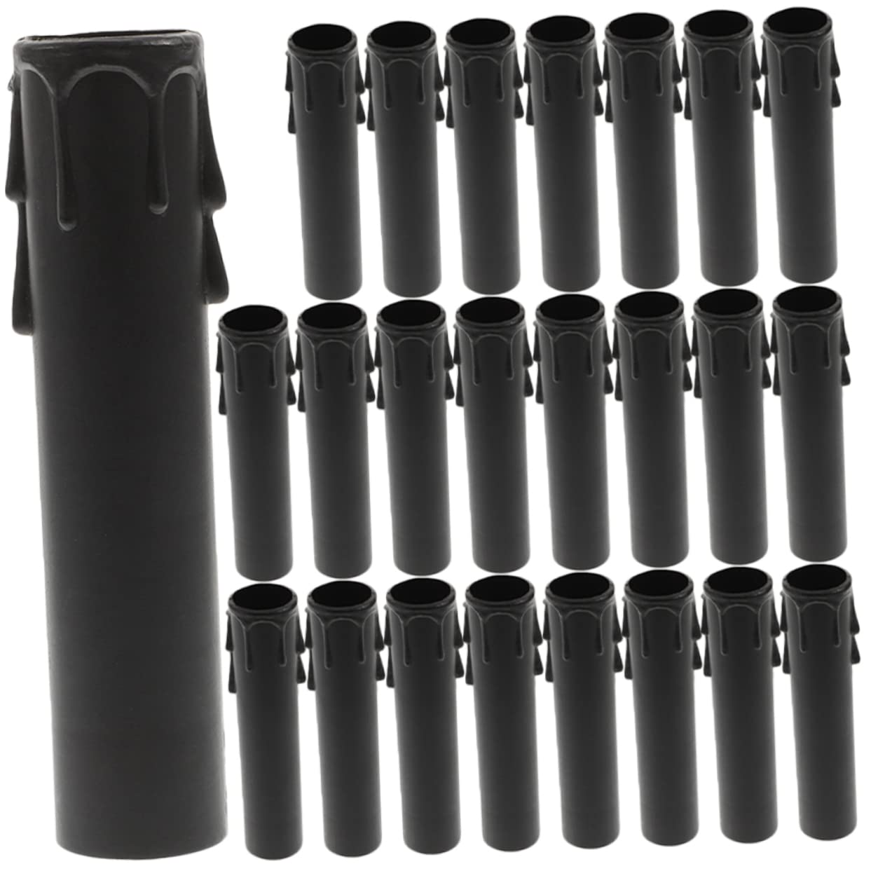 Operitacx 24pcs Tall Candle Covers for Chandeliers and Light Fixtures
