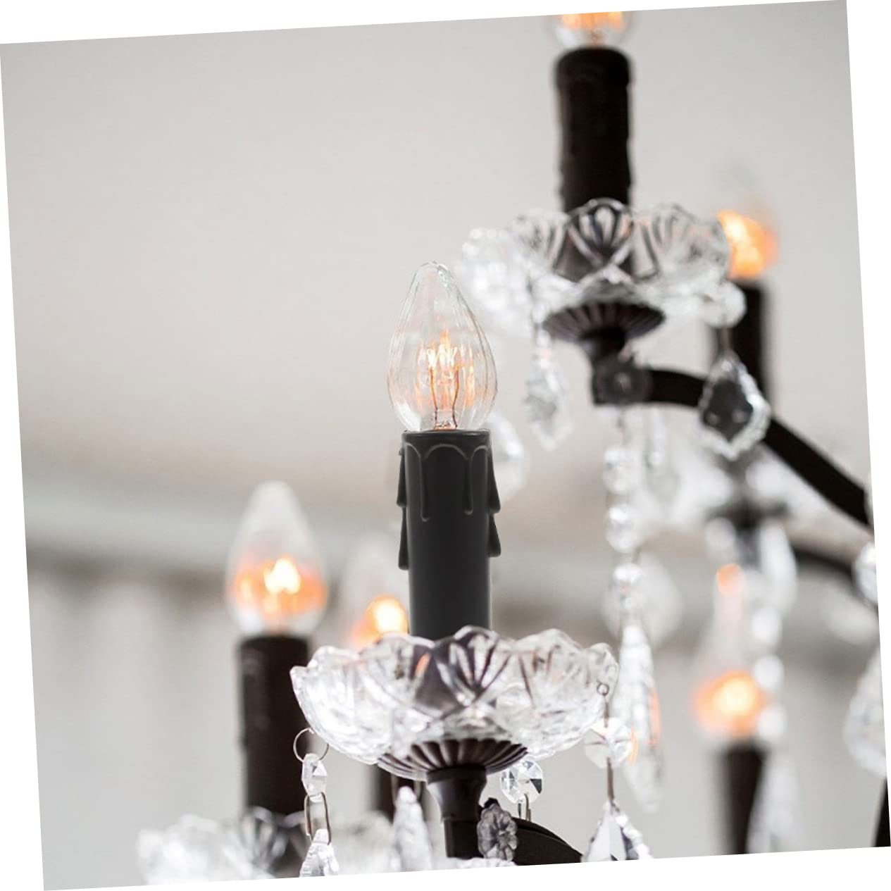 Operitacx 24pcs Tall Candle Covers for Chandeliers and Light Fixtures