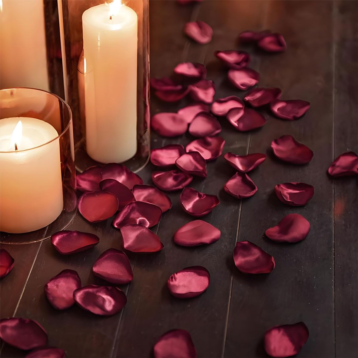 200Pcs Silk Rose Petals Burgundy for Valentine Decorations