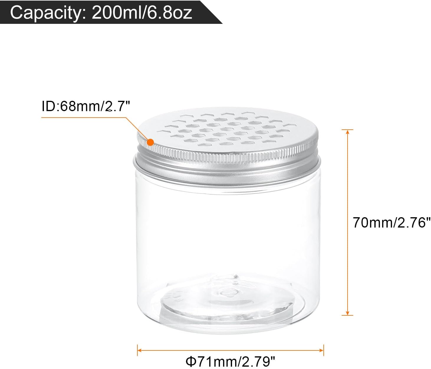 HARFINGTON 8 Pcs Aluminum Tin Storage Containers with Hollow Lids