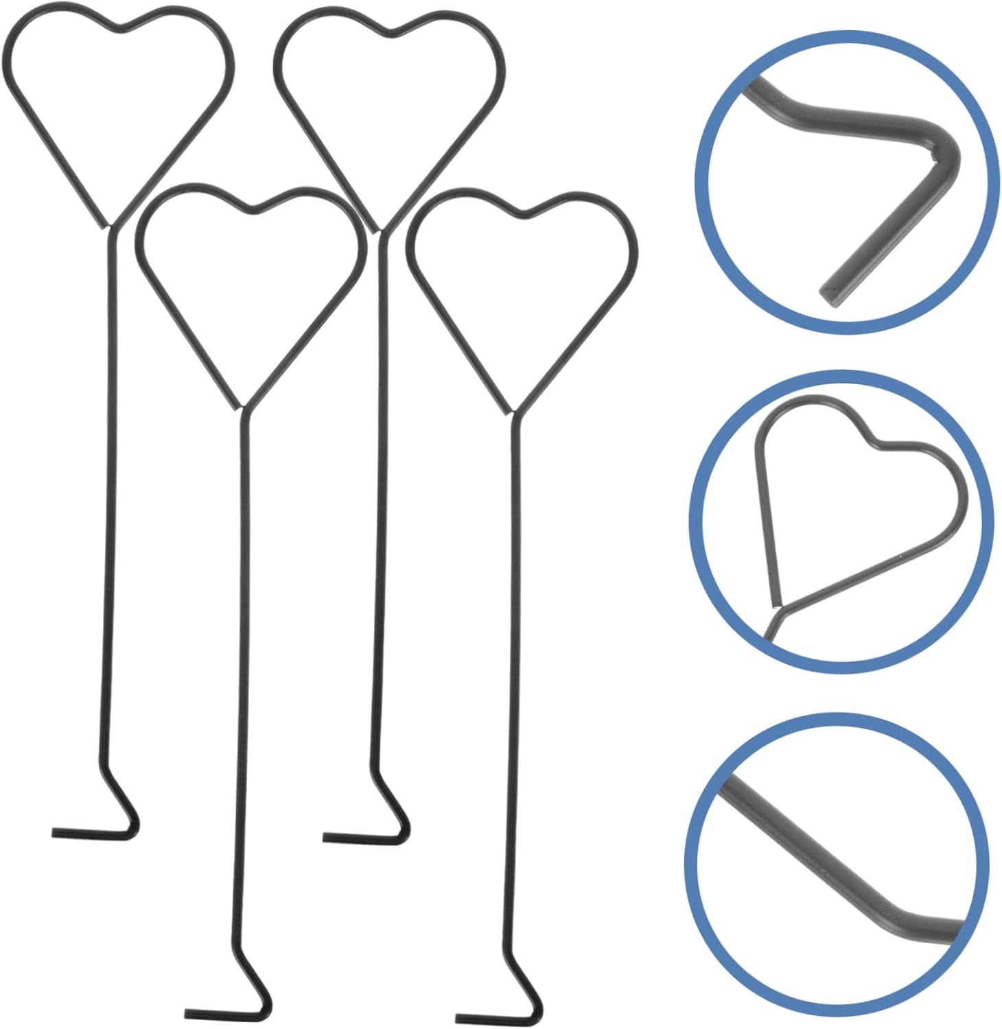 4pcs Heart Design Iron Candle Wick Tools Set