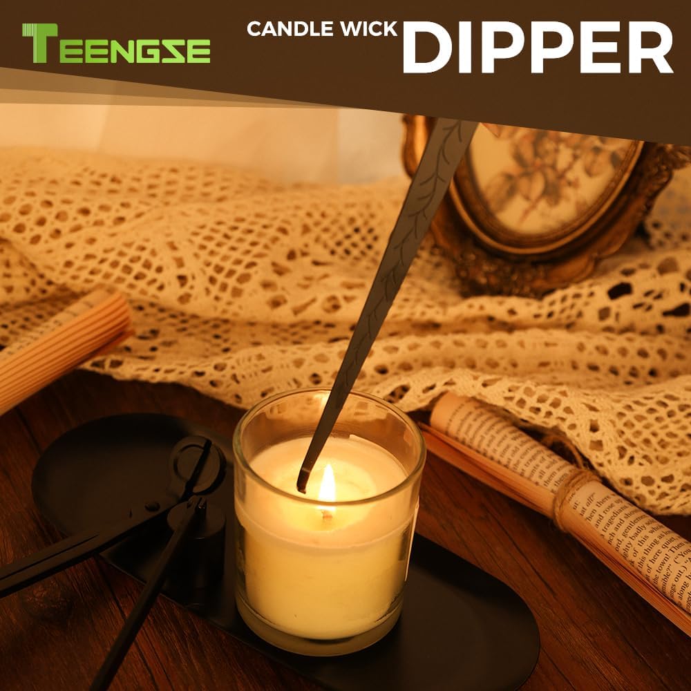 3 in 1 Candle Accessory Set Black
