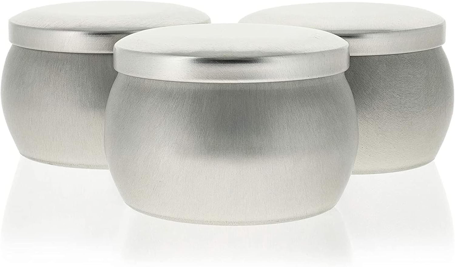 Bright Creations 24-Pack Candle Tins with Lids - 4 oz Silver