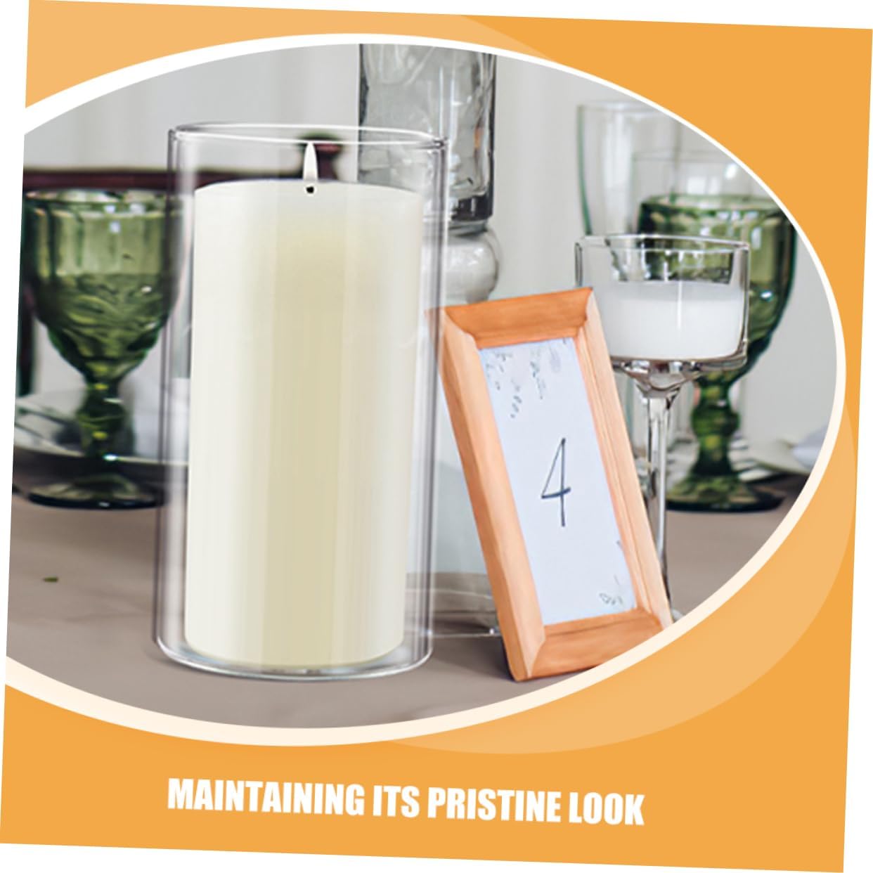 PRETYZOOM Hurricane Glass Cylinder Candle Holder for Pillar Candles