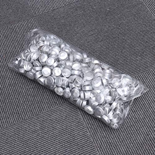 EXCEART 200pcs Aluminum Tea Light Tins for Candle Making and Crafts