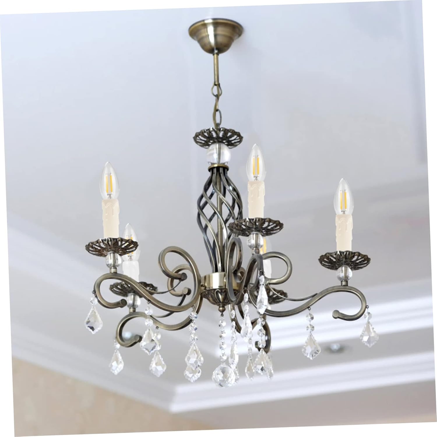 20pcs Lightweight Candle Sleeves with Tear Pattern for Chandeliers