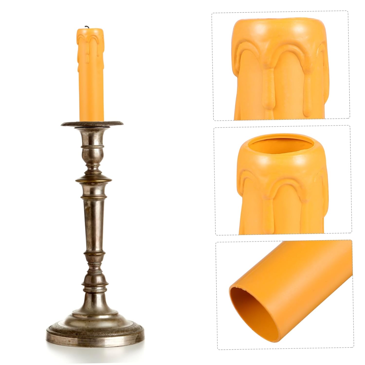 Homoyoyo 20pcs Plastic Chandelier Sleeves for Lamps and Candle Holders