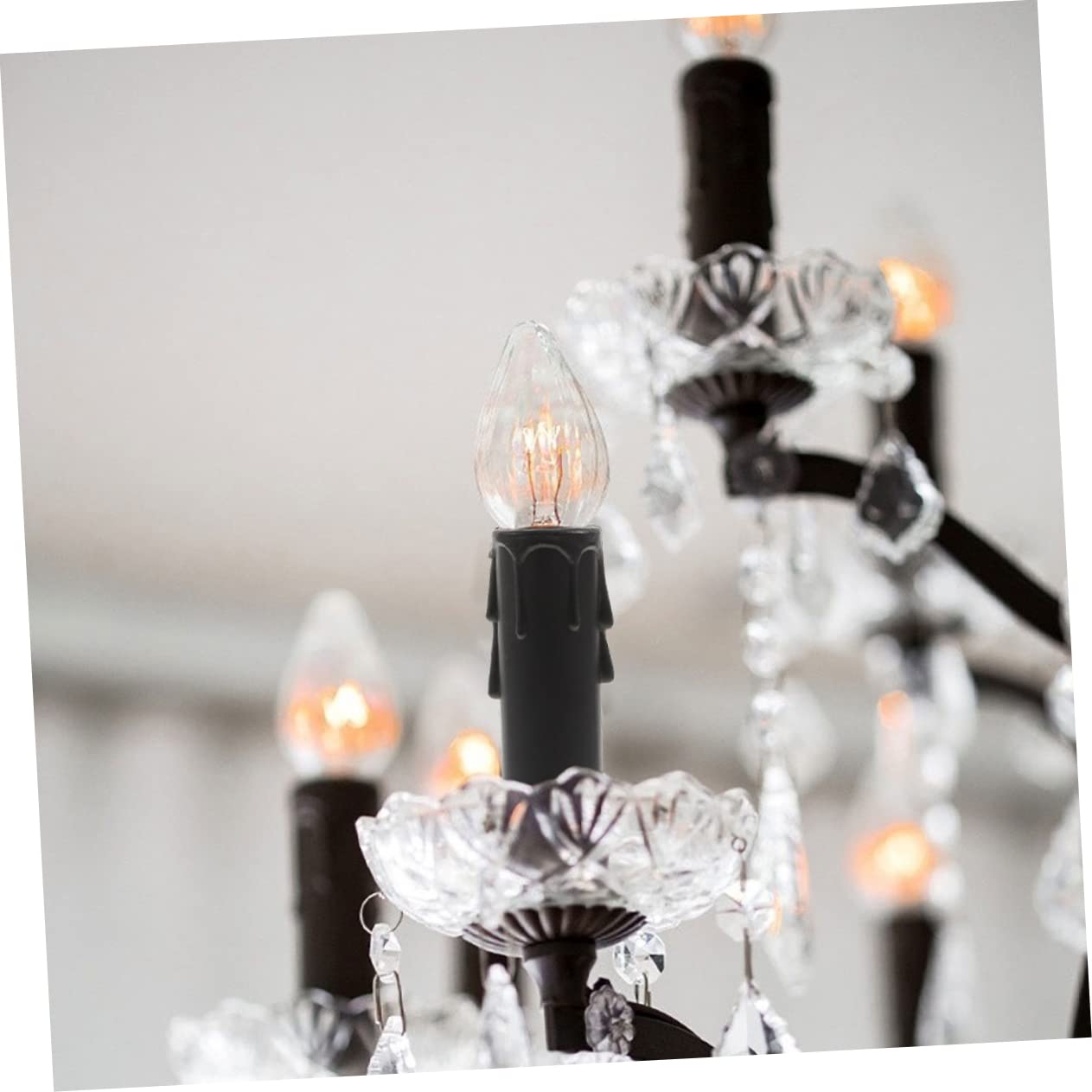 HOMSFOU 24pcs Tall Candle Socket Covers for Home Decor