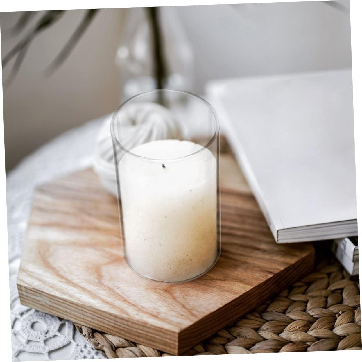 3pcs Boho Style Glass Candle Holders for Christmas Decor