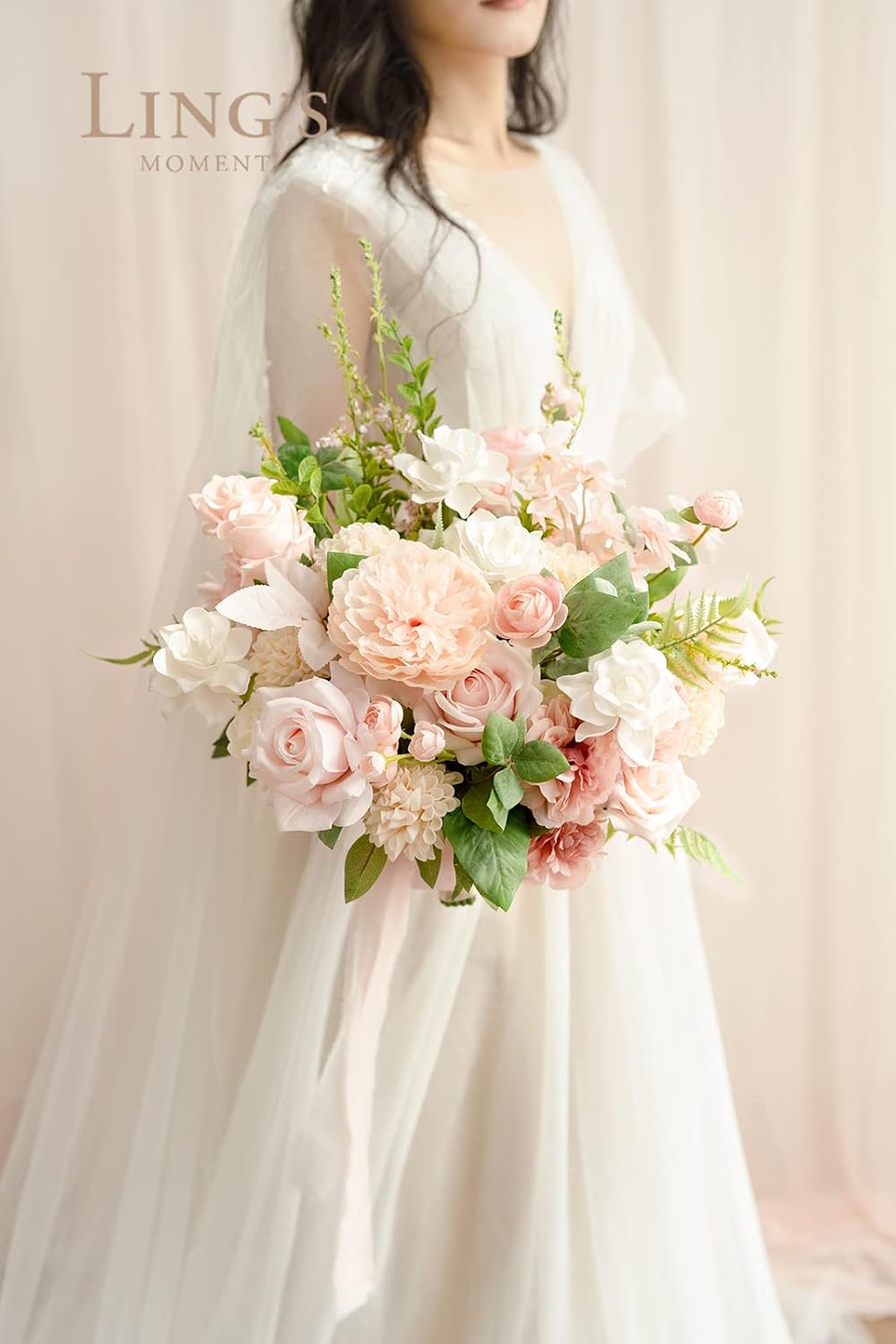 Lings Moment Blush Pink Artificial Flower Set