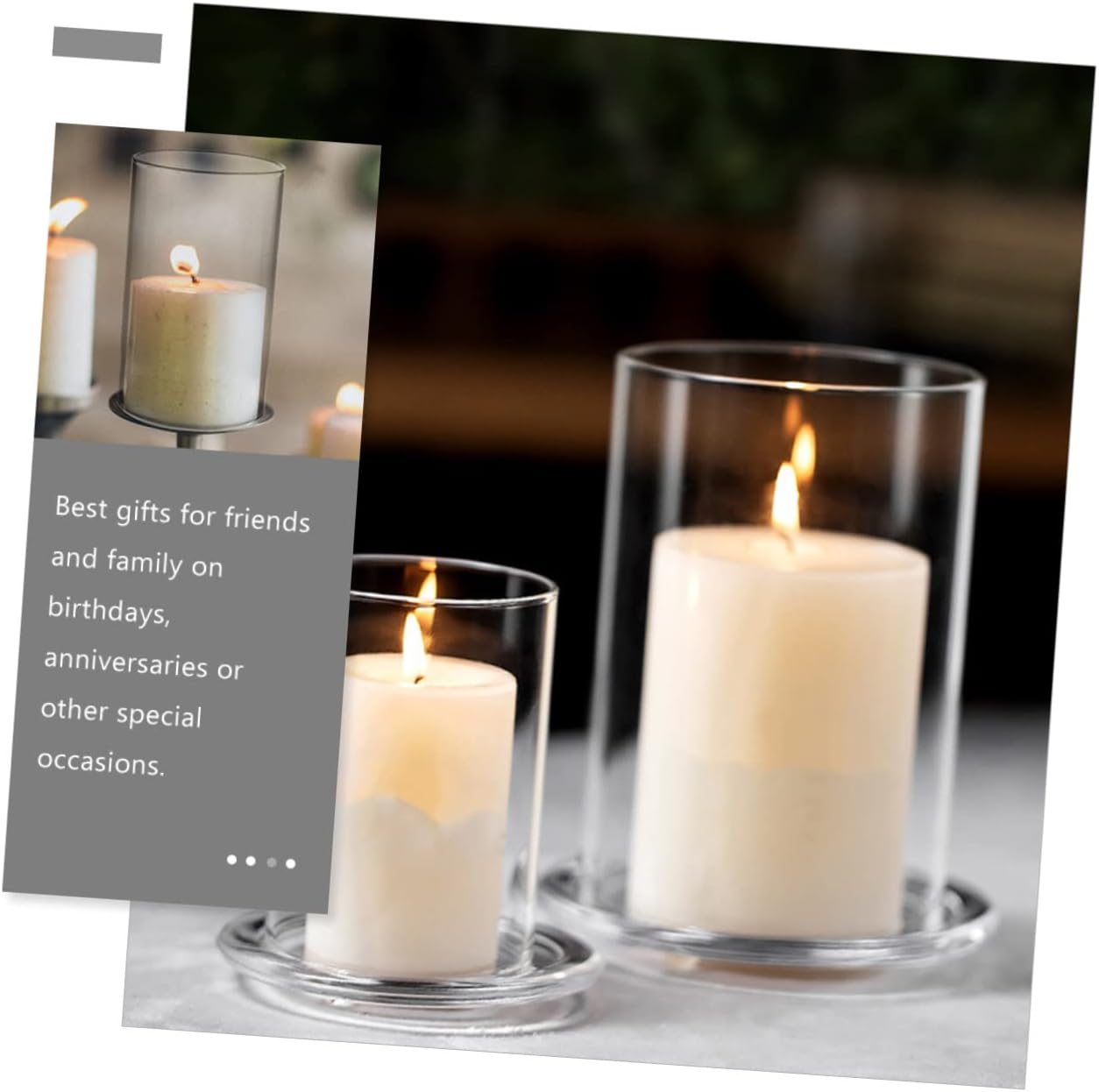 3pcs Boho Style Glass Candle Holders for Christmas Decor