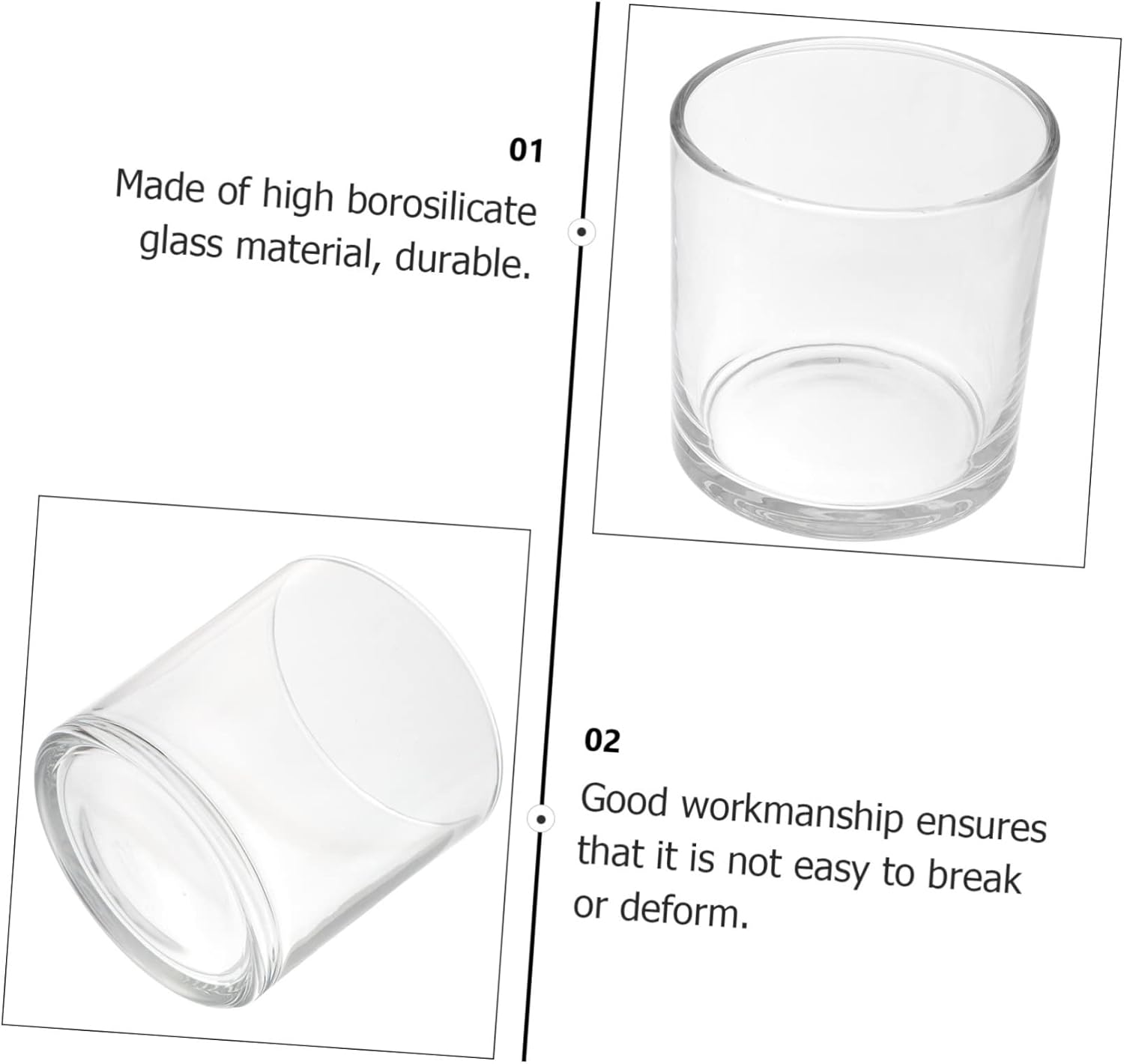 Hurricane Candle Holder Windproof Glass Christmas Decorative Candle Shades 1