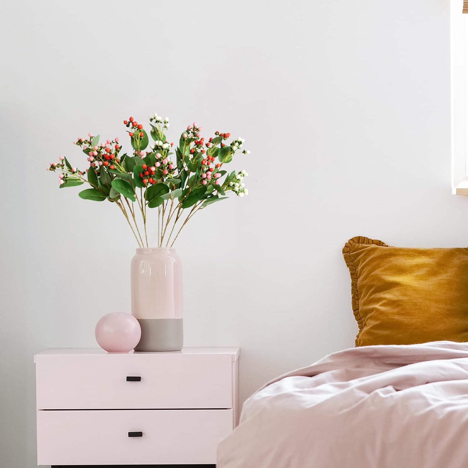 3Pcs Artificial Hypericum Berry Stem for Wedding Home Decor