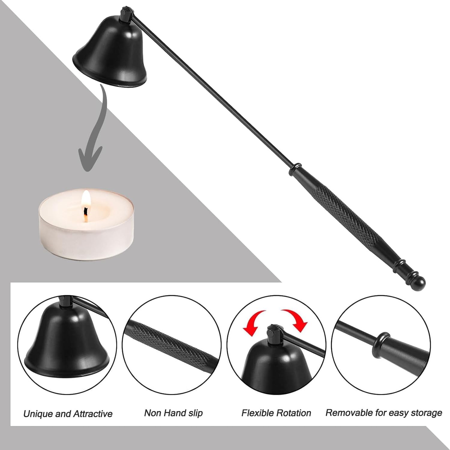 3 in 1 Candle Accessories Set with Gift Packaging Rose Gold