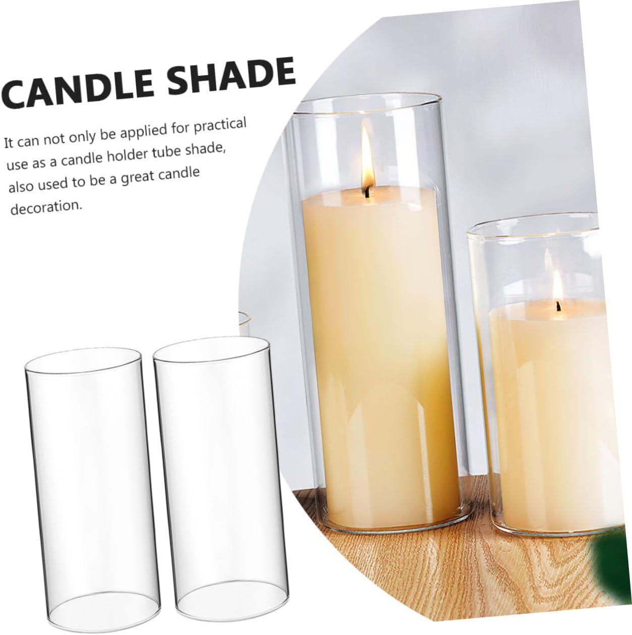IMIKEYA 10pcs Clear Glass Candle Holder Sleeves