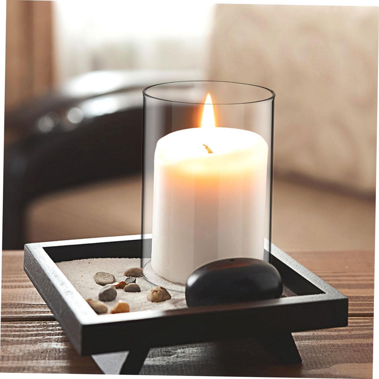 2pcs Glass Tealight Candle Shades Hurricane Style Decorative Holder Supplies