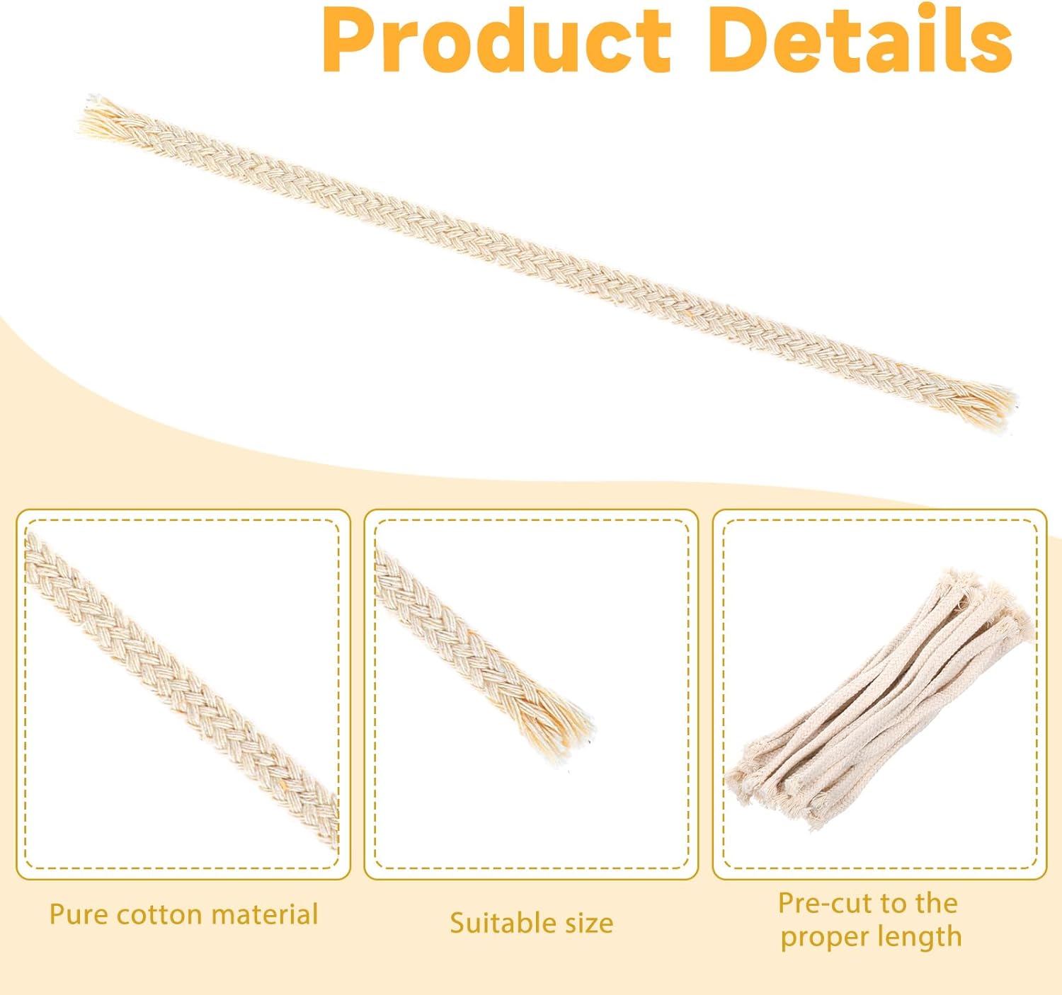 20 PCS Cotton Oil Lamp Wicks Replacement for Candles and Burners