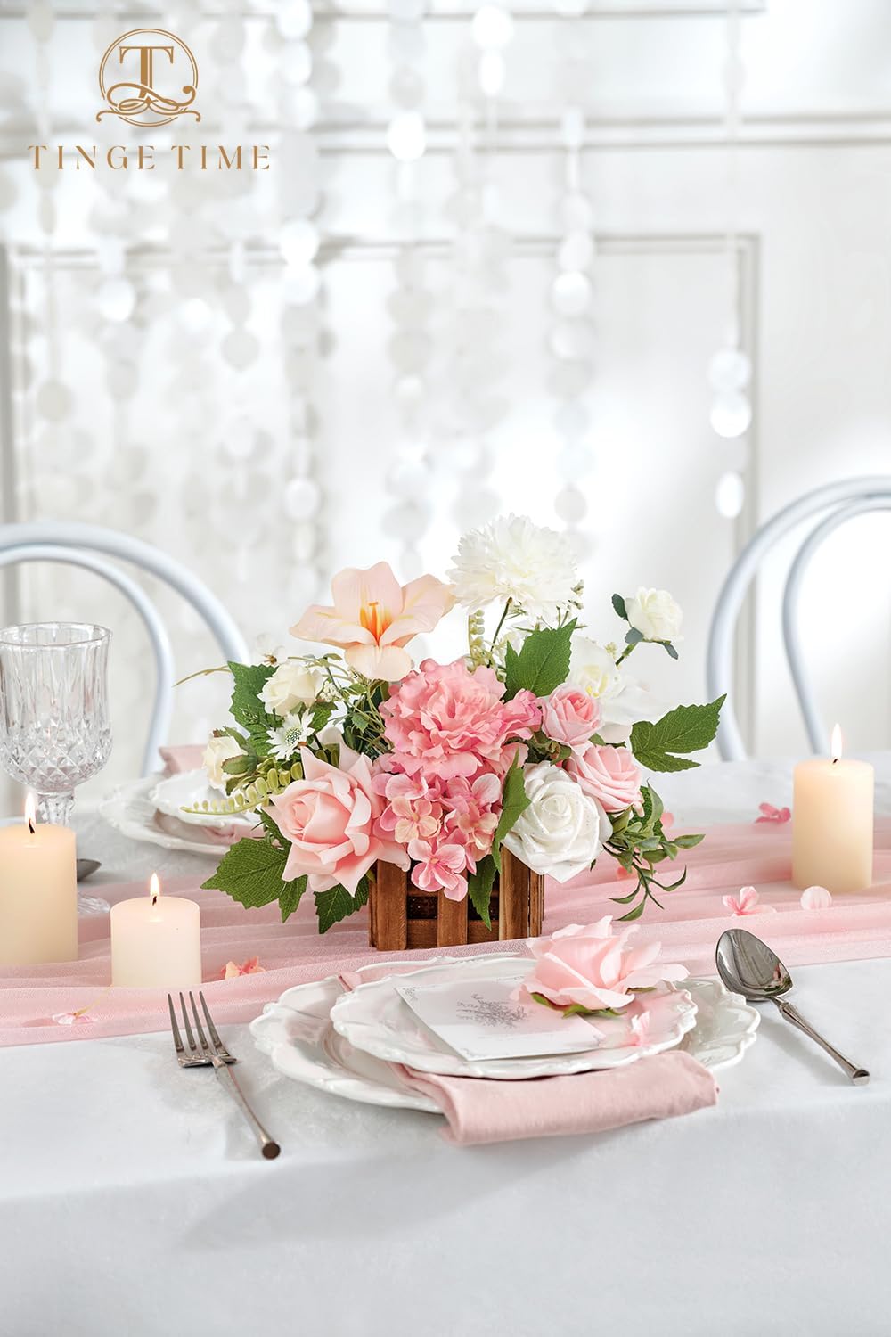 TINGE TIME Artificial Wedding Centerpieces Set of 2