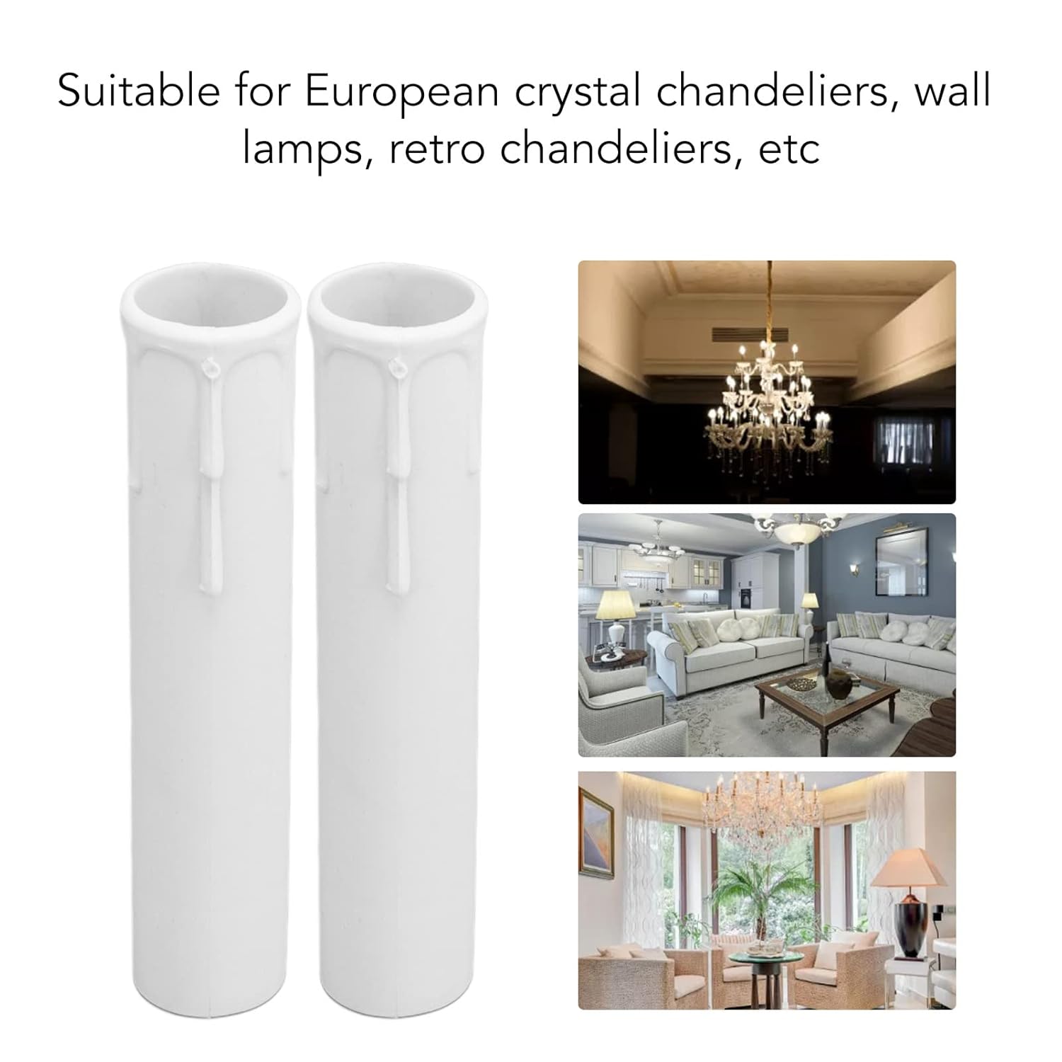 HERCHR Candle Drip Sleeves 20PCS E12 Socket Covers