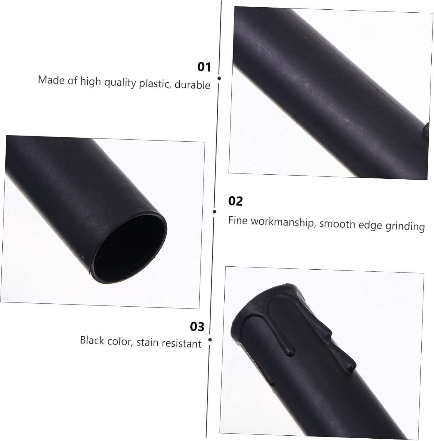 20pcs Plastic Candle Sleeve Covers for Chandeliers Black Teardrop Design Reusable