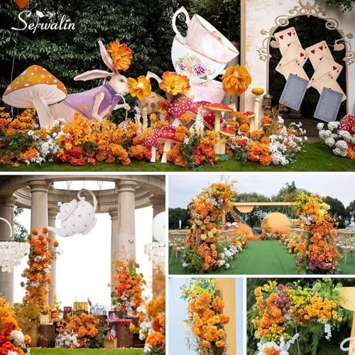 Serwalin Real Touch Hydrangea Artificial Flowers 21in Long Stems