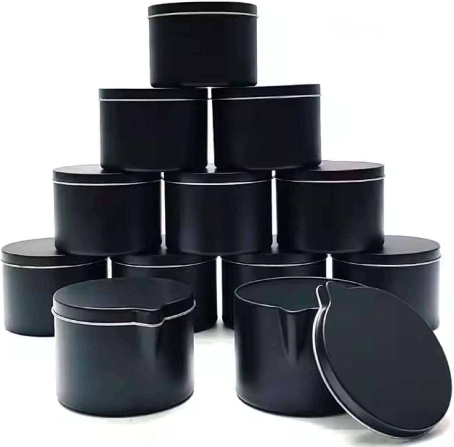 Ryaner 6PCS 6OZ Empty Pour Spout Massage Oil Jar with Lids