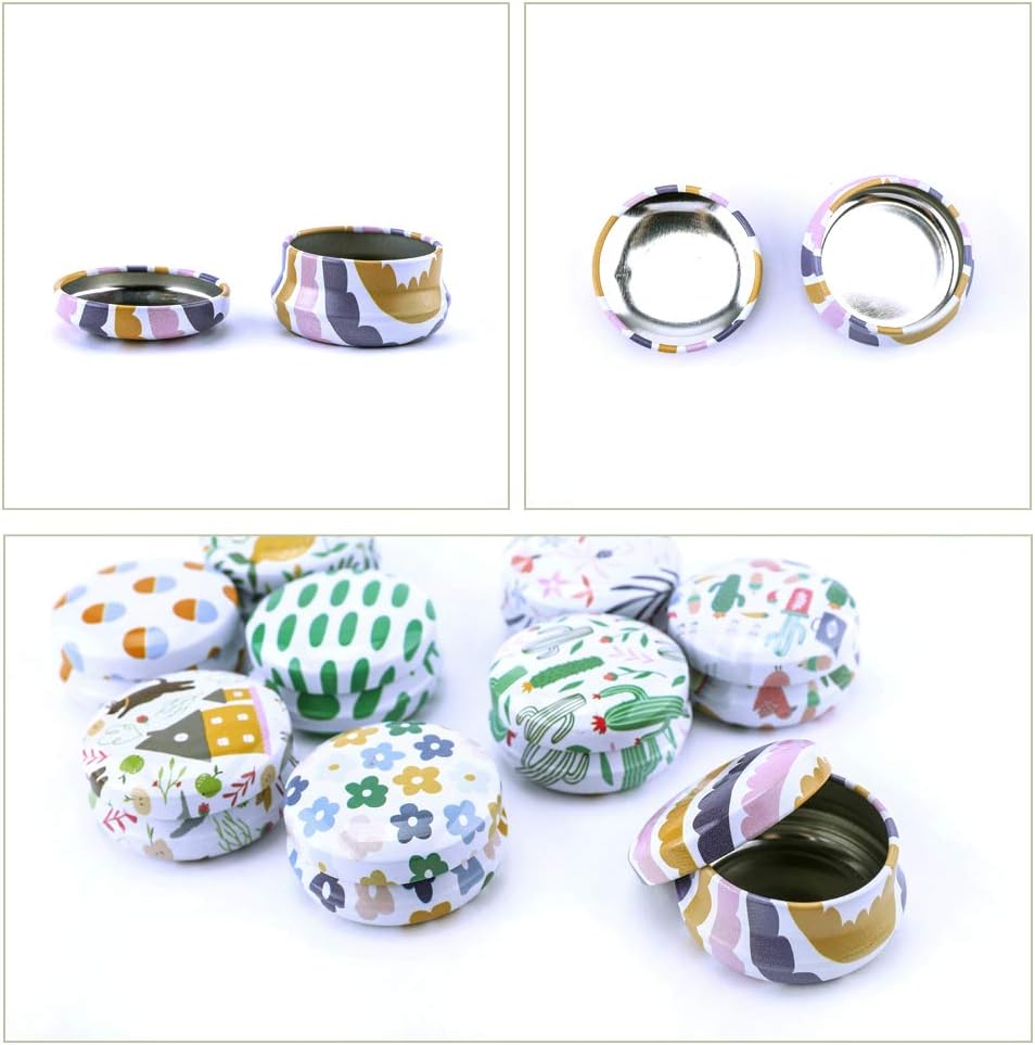 Rolin Roly 12Pcs Mini Aluminum Candle Travel Tins with Lids