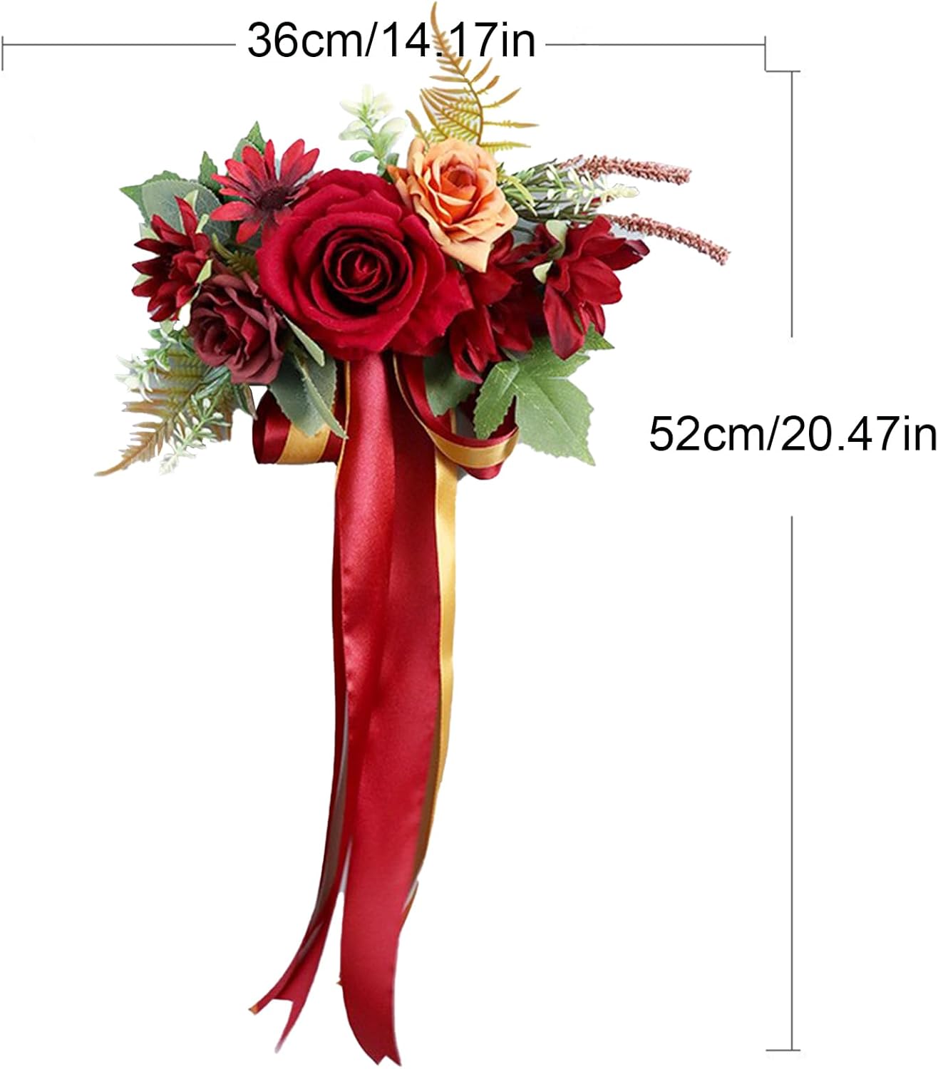 Xnferty Wedding Aisle Flowers with Chiffon Ribbons