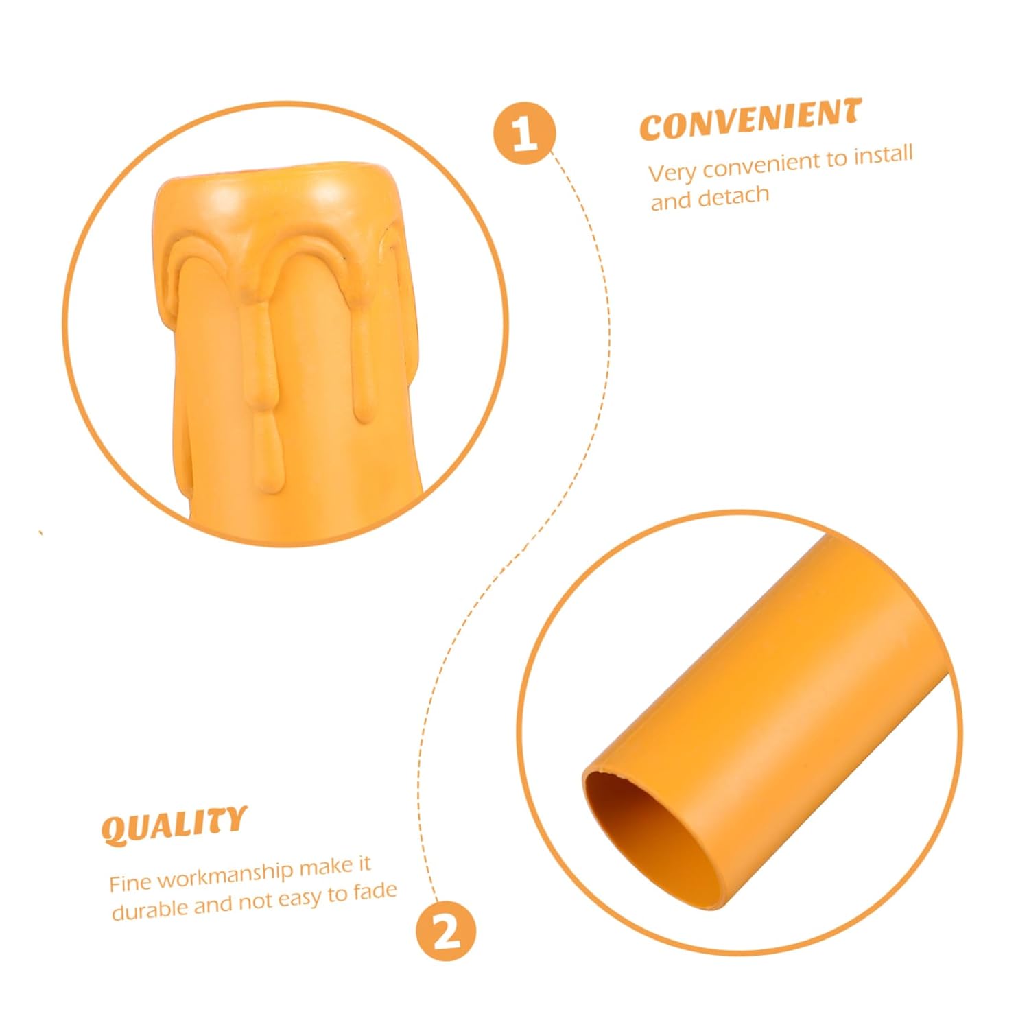 POPETPOP 20 Pcs Tear Pattern Plastic Candle Sleeves for Chandeliers