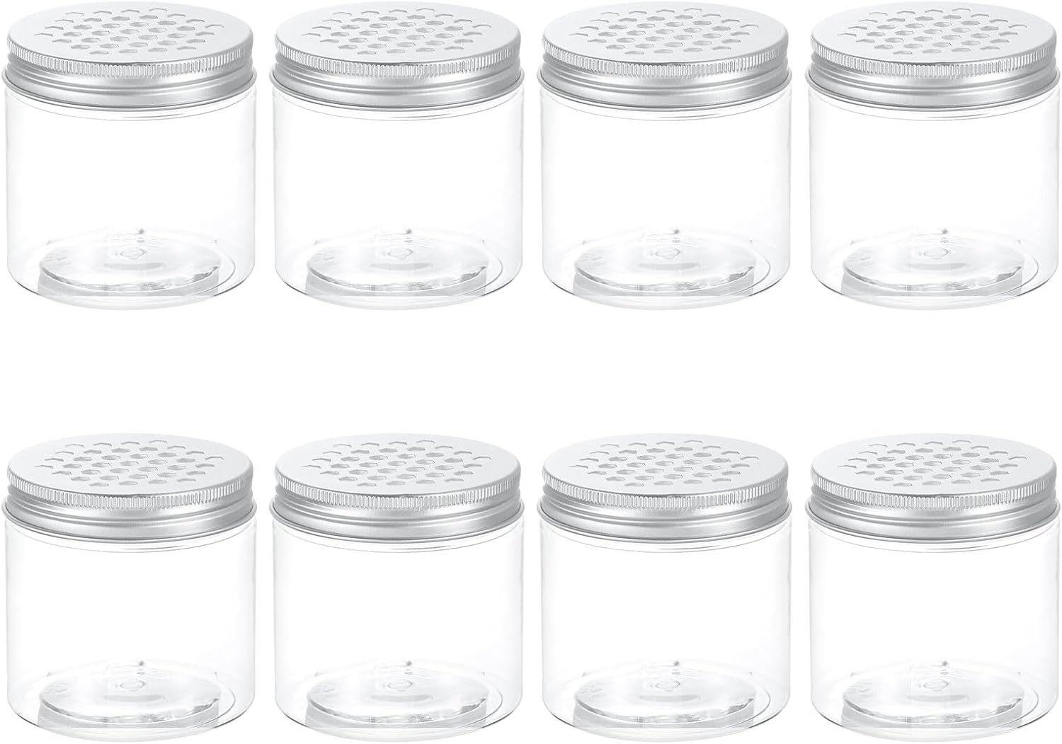 HARFINGTON 8 Pcs Aluminum Tin Storage Containers with Hollow Lids
