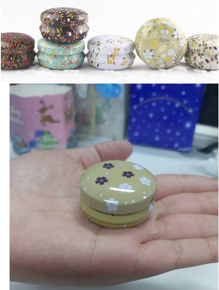 Rolin Roly 12Pcs Mini Aluminum Candle Travel Tins with Lids
