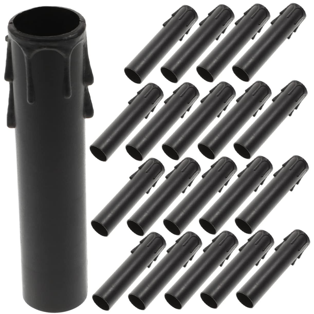 24pcs Tall Candle Socket Covers for Chandeliers Drip Candle Sleeves