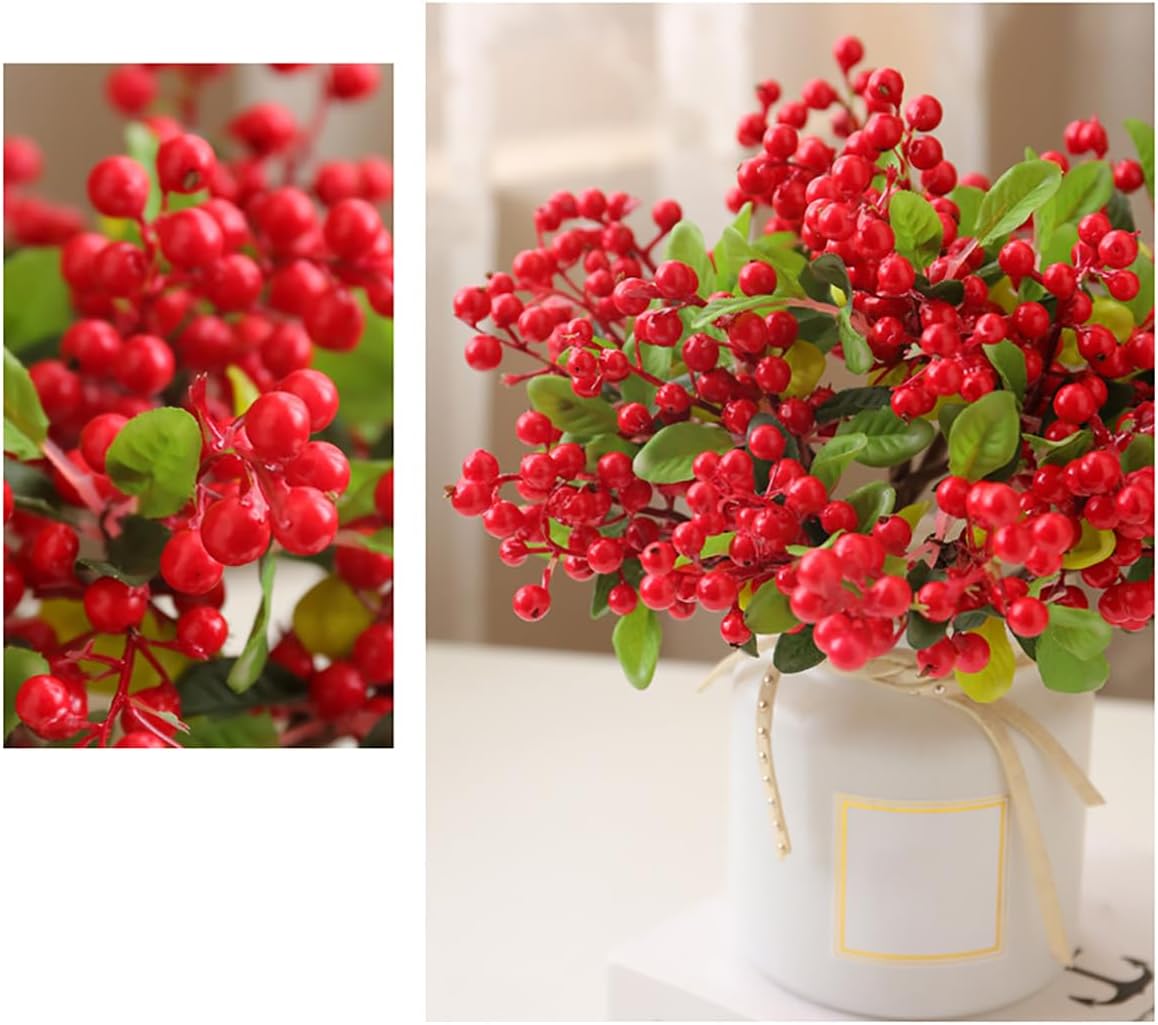 10 Pcs Artificial Blueberry Stems for Home Decoration
