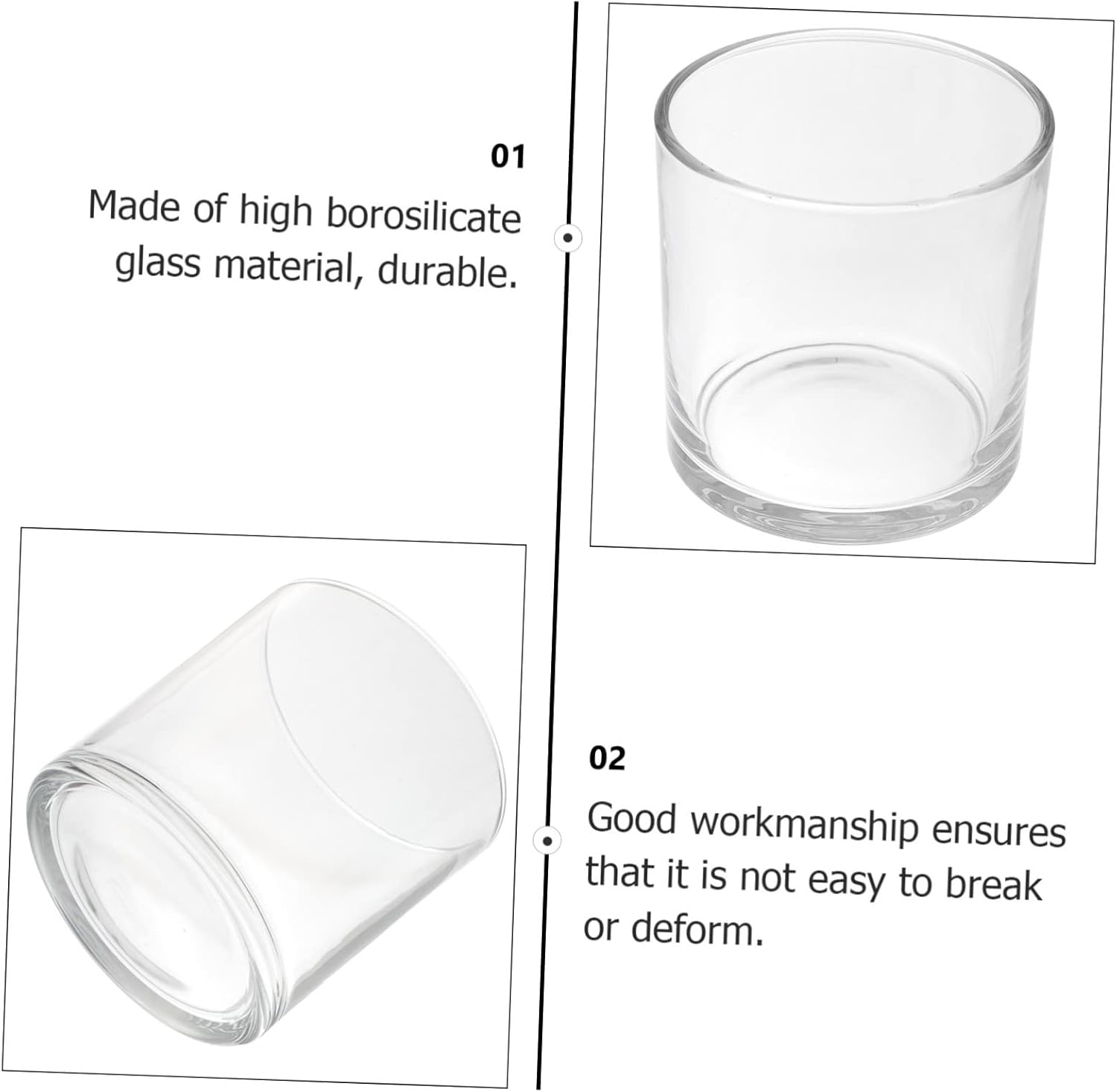 Glass Candle Holder for Candles and Tealights