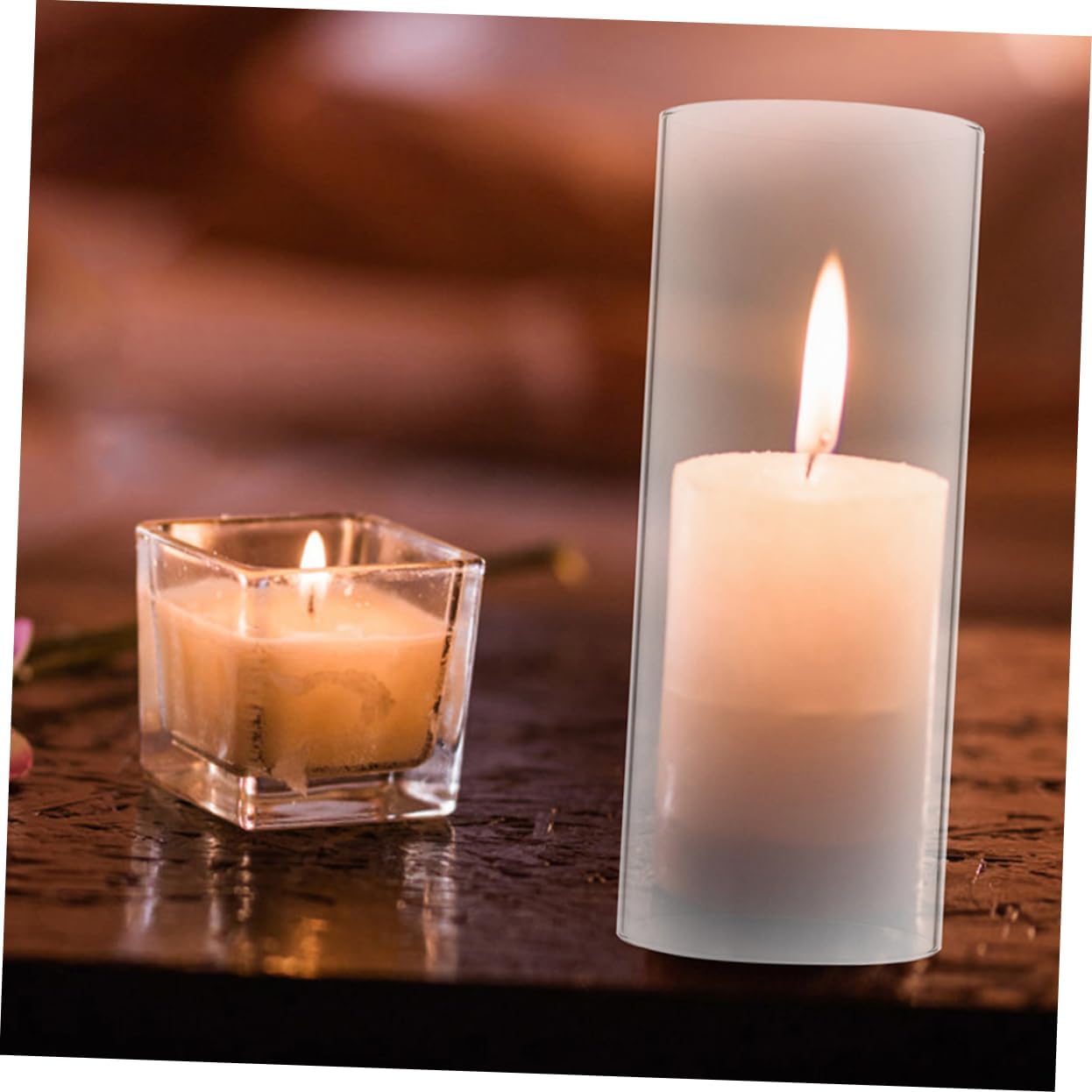 LIFKICH Decorative Glass Candle Holder Tealight Vessel Cover