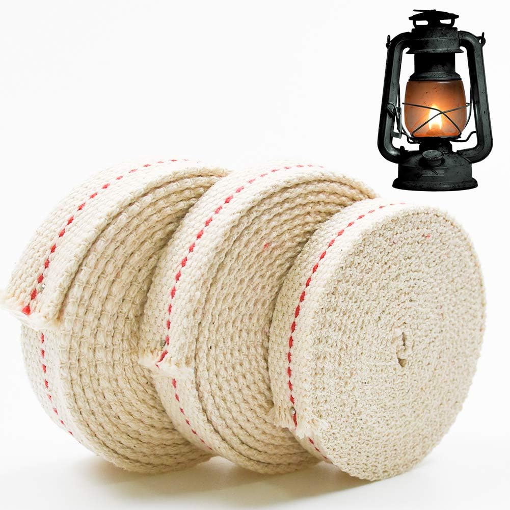 3 Rolls 195 Foot Cotton Flat Oil Lamp Wicks