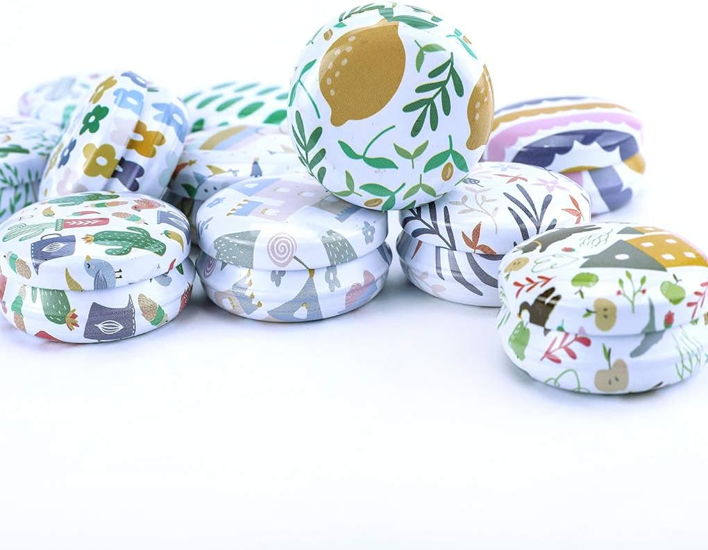 Rolin Roly 12Pcs Mini Aluminum Candle Travel Tins with Lids