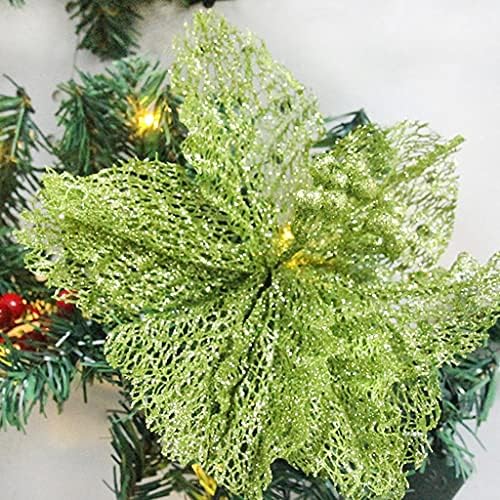 27m 9ft Christmas LED Rattan Red Flower Decorative Wreath