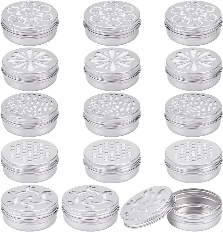 BENECREAT 15 Pack 2 Oz Aluminum Tins with Hollow Lid