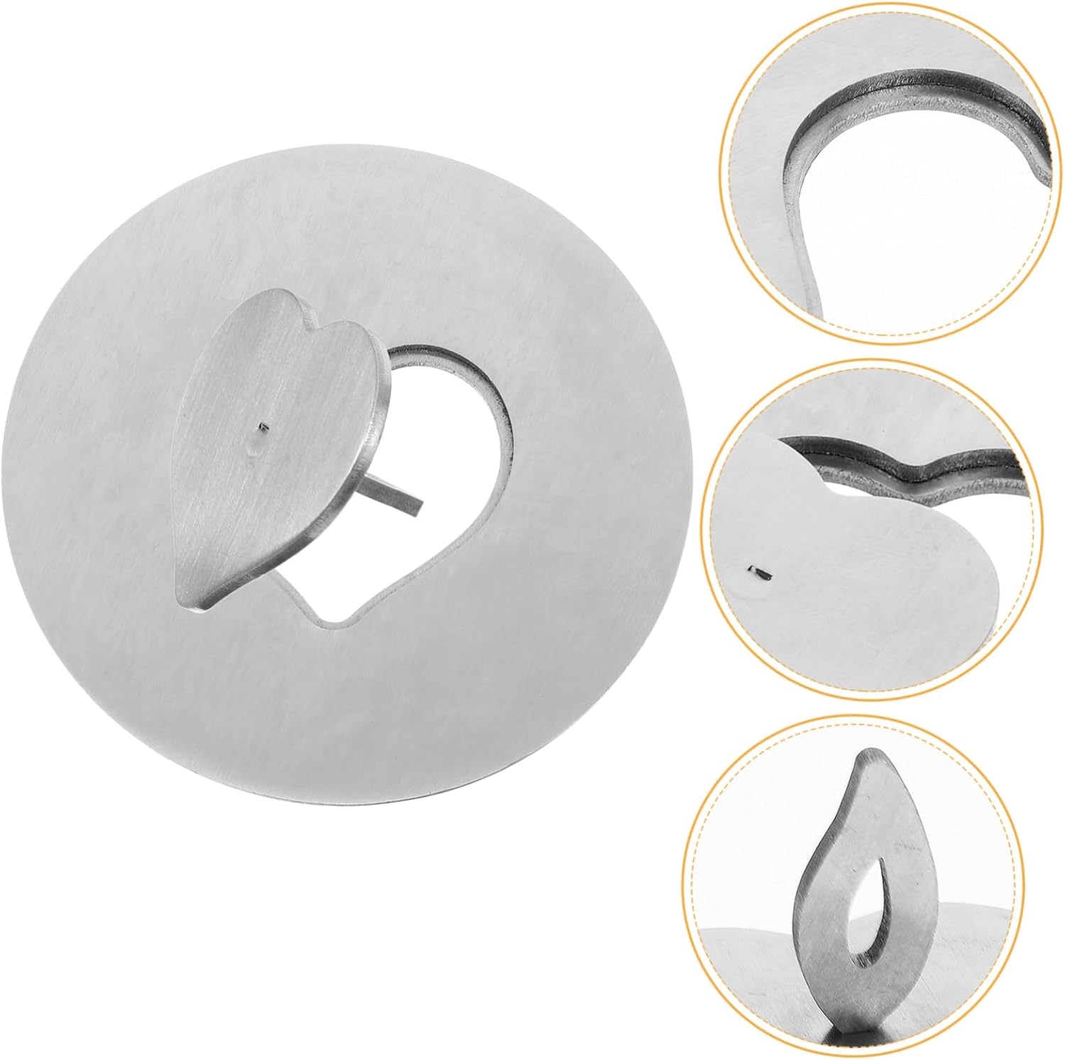 Stainless Steel Candle Jar Lid and Decorative Topper Set
