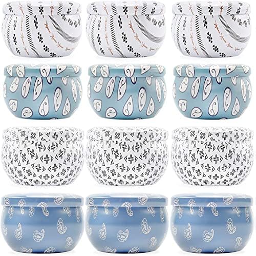Darware Boho Metal Candle Tins 12 Pack 4 Designs