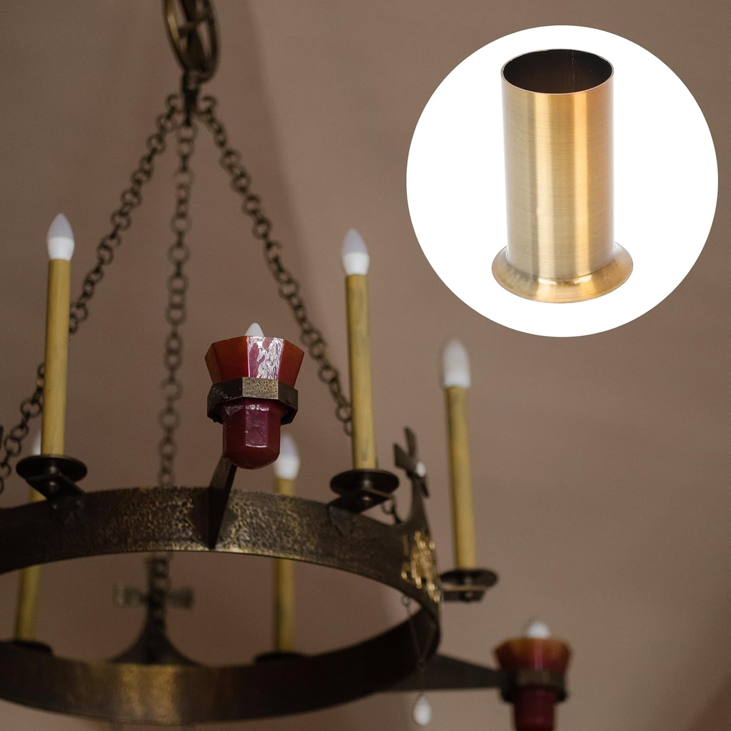 10Pcs Iron Candle Covers for Chandeliers