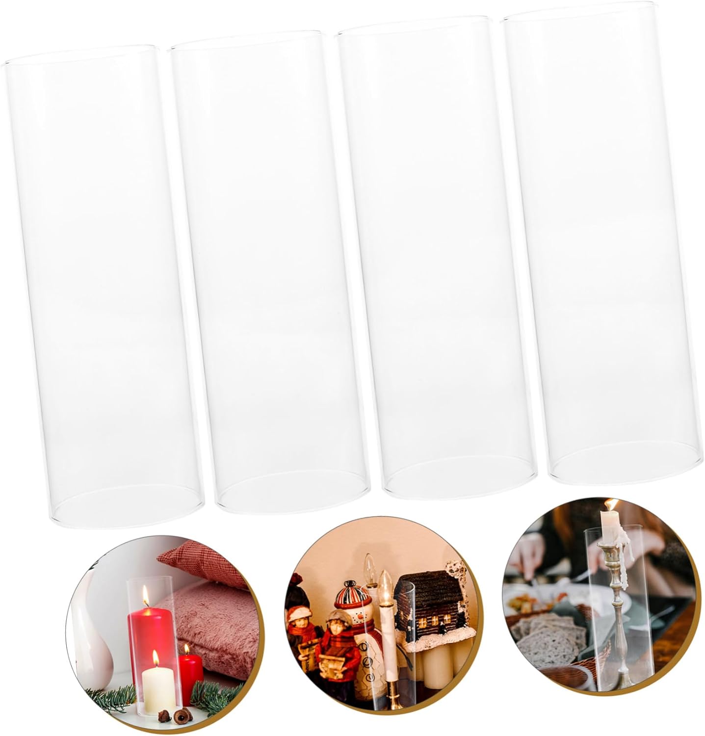 Zerodeko Windproof Candle Covers Glass Shades