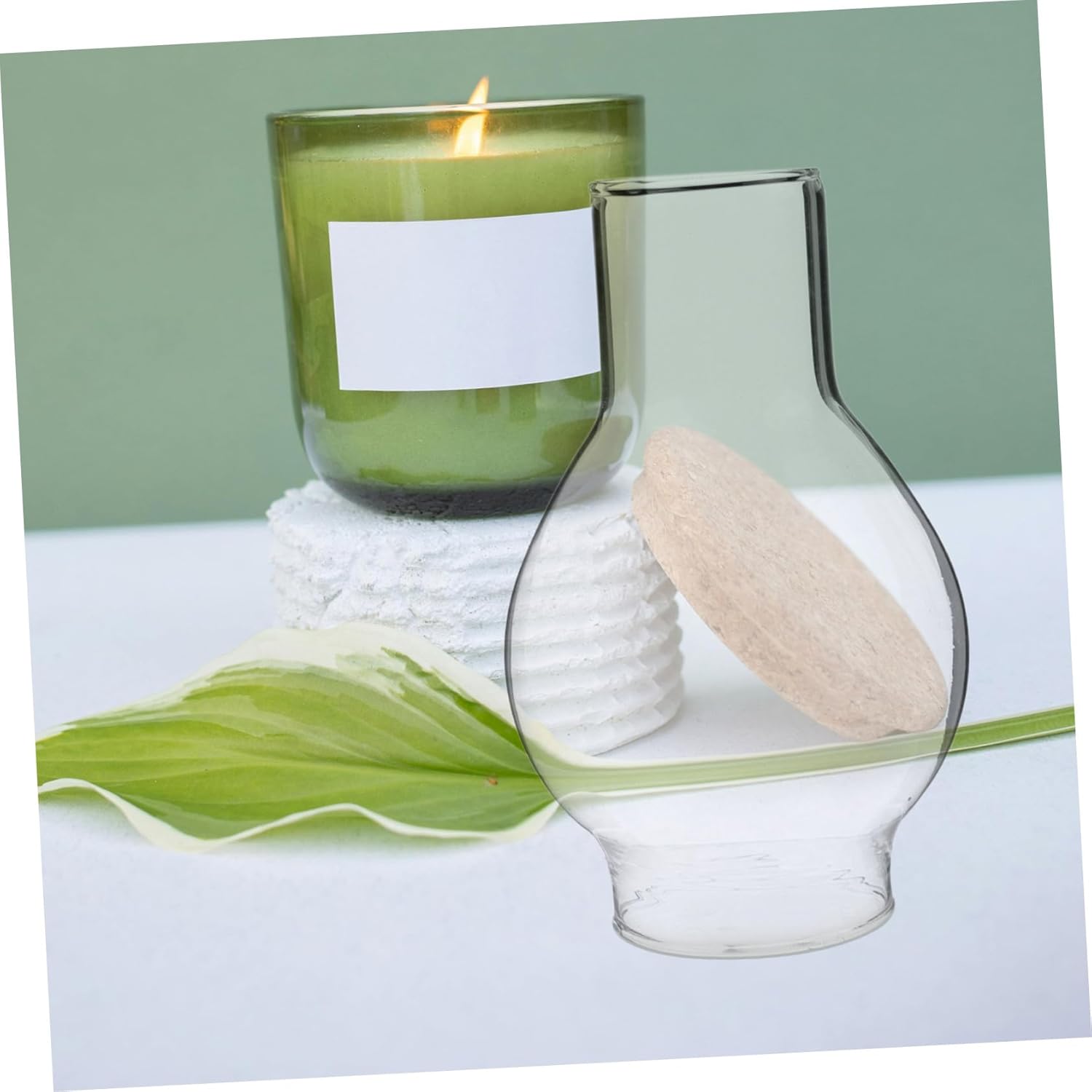 Zerodeko Clear Glass Candle Holder Sleeve for Pillar Candles 1