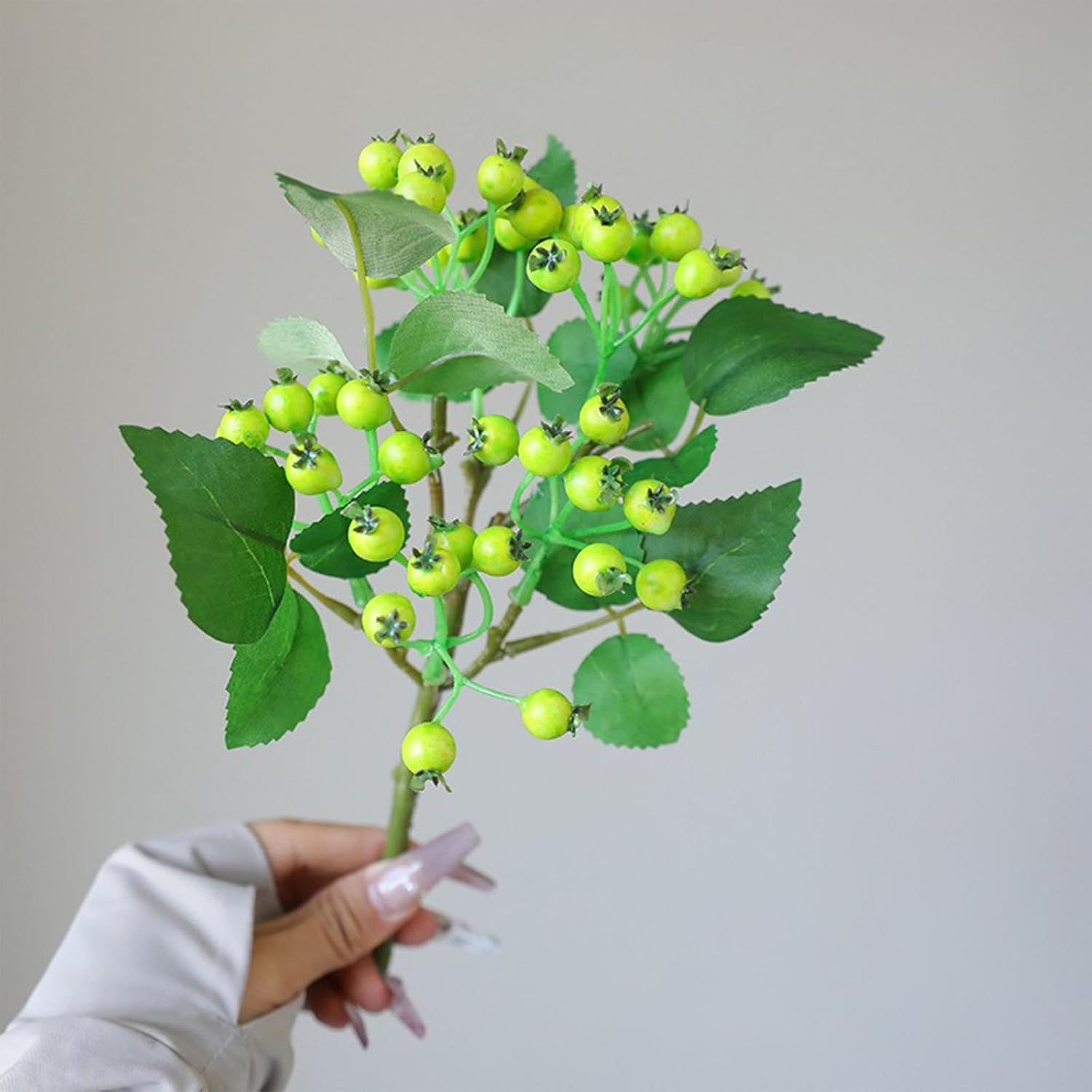 4 Pcs Artificial Red Berry Christmas Decor Stems