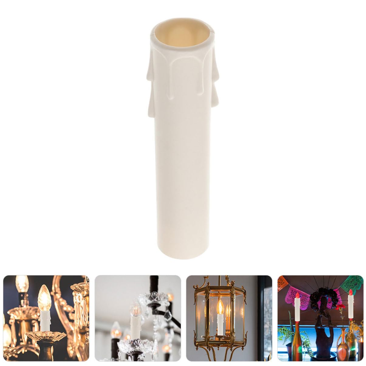 15pcs Candle Socket Covers Drip Candle Sleeves for Home
